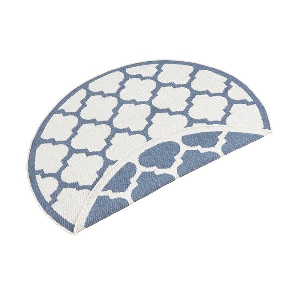 Covor adecvat pentru exterior NORTHRUGS Palermo, ⌀ 200 cm, albastru-crem-image-3