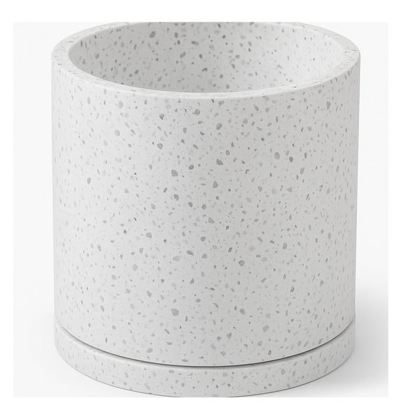 Set 2 ghivece Bonami Selection Terrazzo, ø 26 cm, alb-image-1