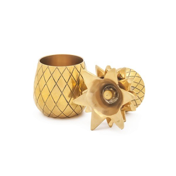 Set 2 pahare tărie W&P Design Pineapple, auriu-image-3