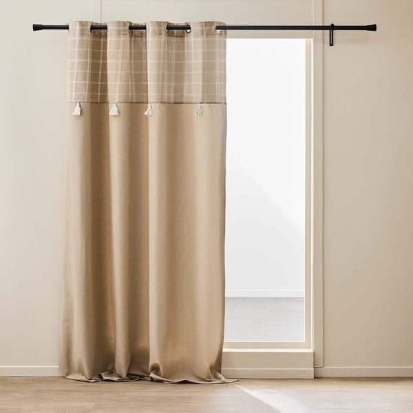 Draperie maro din amestec de bumbac 140x240 cm Everest – douceur d'intérieur