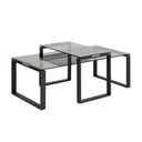 Set 2 mese de cafea cu blat din sticlă Actona Katrine