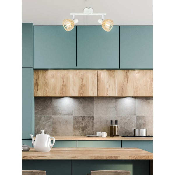 Plafonieră albă-în culoare naturală ø 10 cm Atarri – Candellux Lighting-image-1