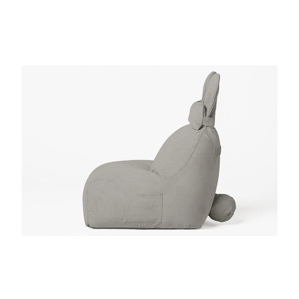 Fotoliu puf pentru copii gri Funny Bunny – The Brooklyn Kids-image-2