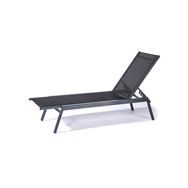 Șezlong reglabil de grădină Le Bonom Easy, negru-image-2