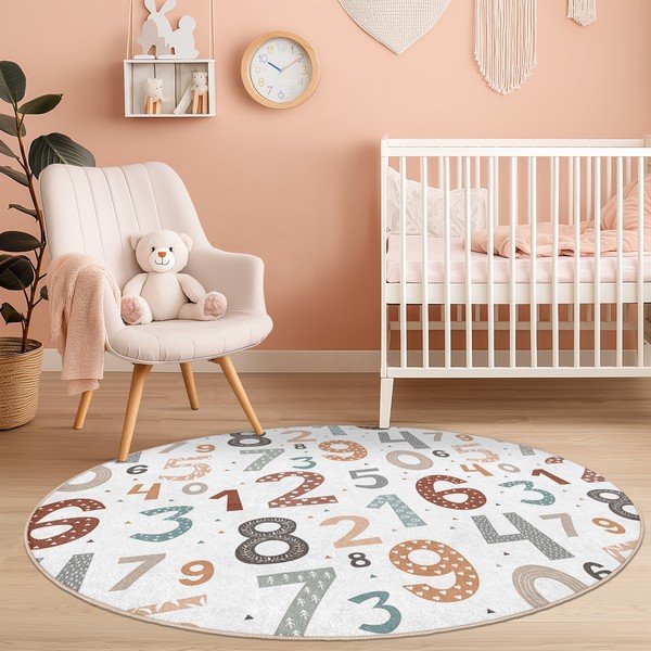 Covor de joacă pentru copii lavabil ø120 cm Happy Numbers – Mila Home-image-4