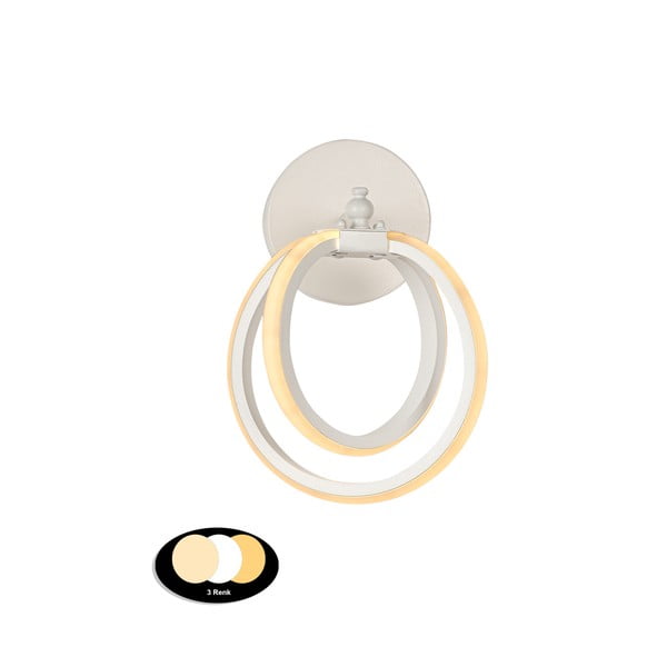 Aplică de perete albă LED din metal Sezen – Squid Lighting-image-2