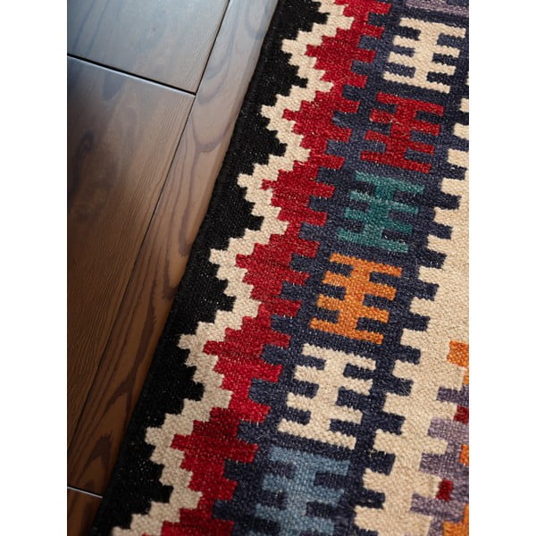 Covor roșu reversibil, țesut manual din lână 200x290 cm Kamal Kian – Nouristan-image-4