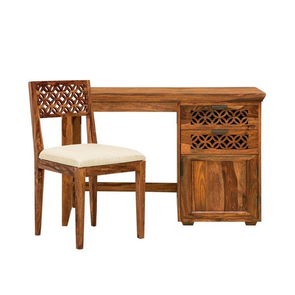 Birou din lemn masiv de palisandru Massive Home Rosie-image-2