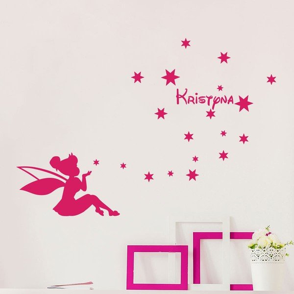 Autocolant de perete cu nume Ambiance Blowing The Stars-image-2