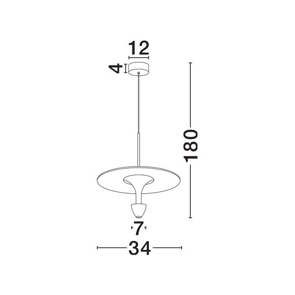 Lustră negru-mat LED din aluminiu ø 34 cm Topio – Nova Luce-image-4