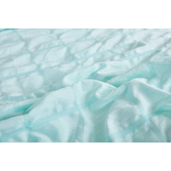 Lenjerie de pat verde-mentă din țesătură crep pentru pat de o persoană 140x200 cm Naomi – My House-image-3