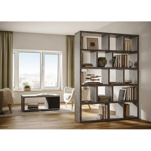 Bibliotecă gri cu aspect de beton 150x198 cm Berlin – TemaHome-image-4