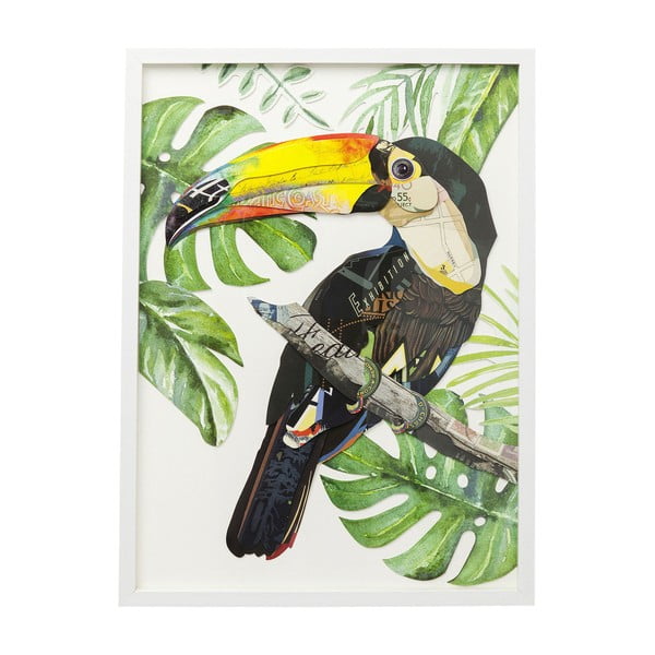 Tablou Kare Design Paradise Single Bird, 70 x 50 cm