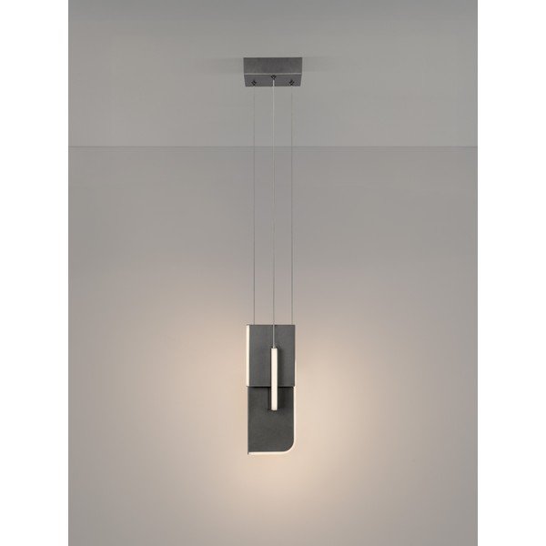 Lustră gri deschis LED cu intensitate reglabilă din metal Totem – Nova Luce-image-4