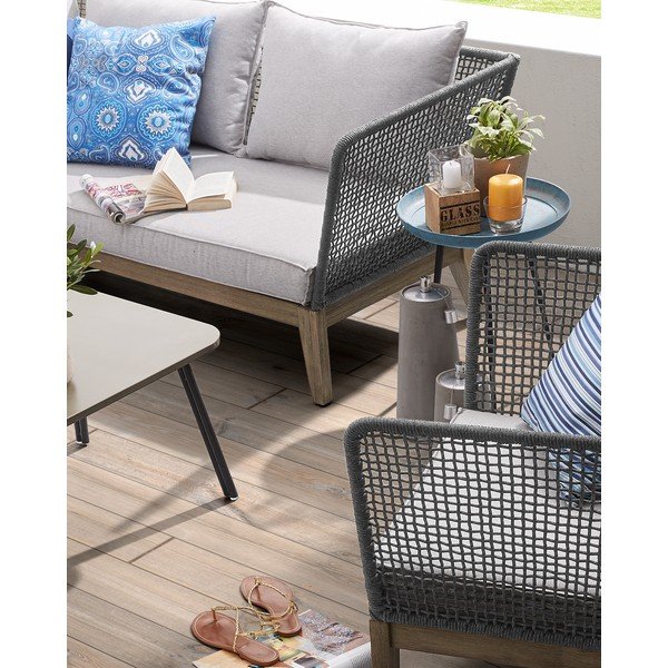 Canapea cu 2 locuri La Forma Relax, gri deschis-image-4