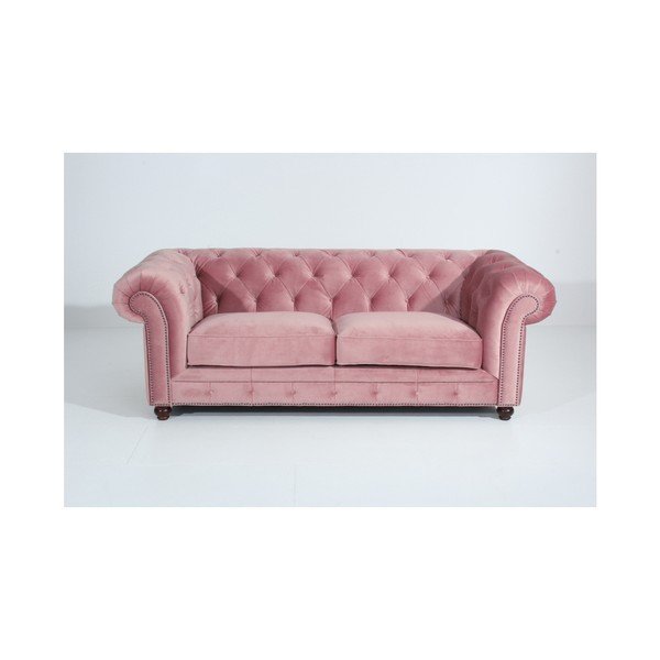Canapea Max Winzer Orleans Velvet, 216 cm, roz