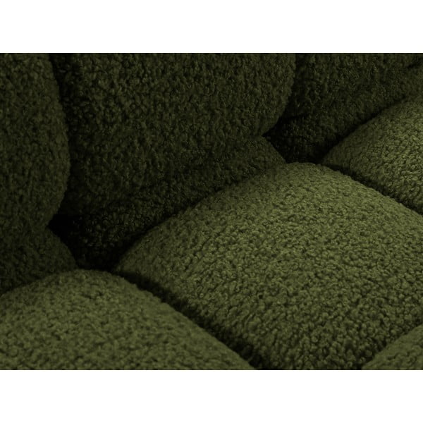 Modul pentru canapea modulară verde cu tapițerie din țesătură bouclé (cu colț pe partea stângă ) Bellis – Micadoni Home-image-1