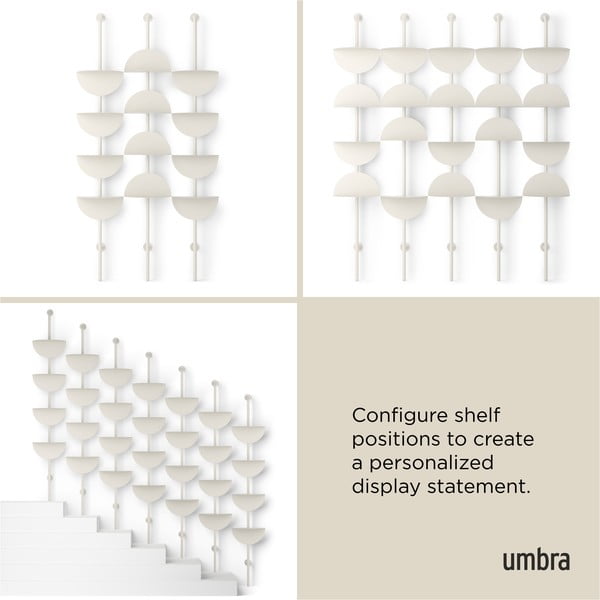 Sistem modular de rafturi alb mat din metal 27x203,5x35 cm Solis – Umbra-image-3