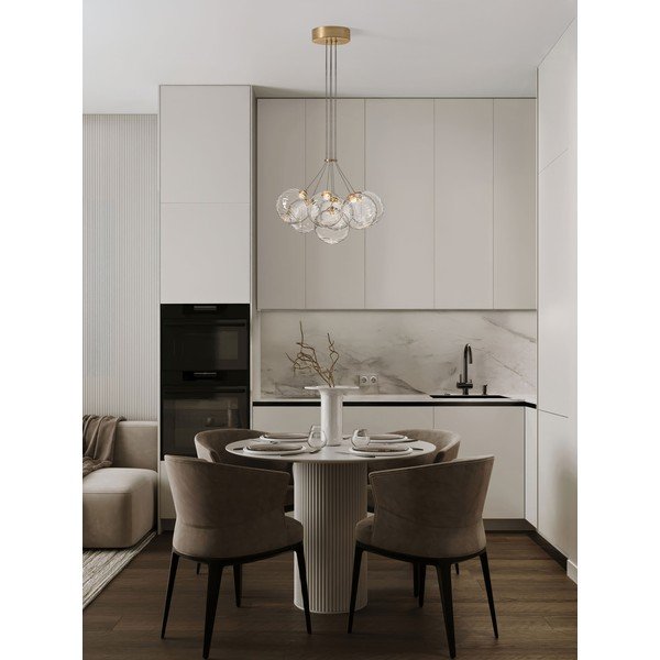 Lustră alămie LED cu intensitate reglabilă din sticlă ø 42 cm Blazik – Nova Luce-image-4