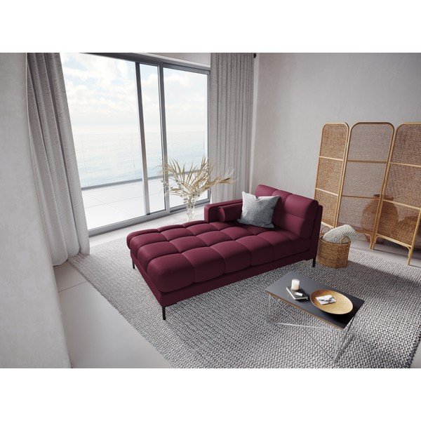 Șezlong divan cu cotieră pe partea stângă Cosmopolitan Design Bali, roșu închis-image-4