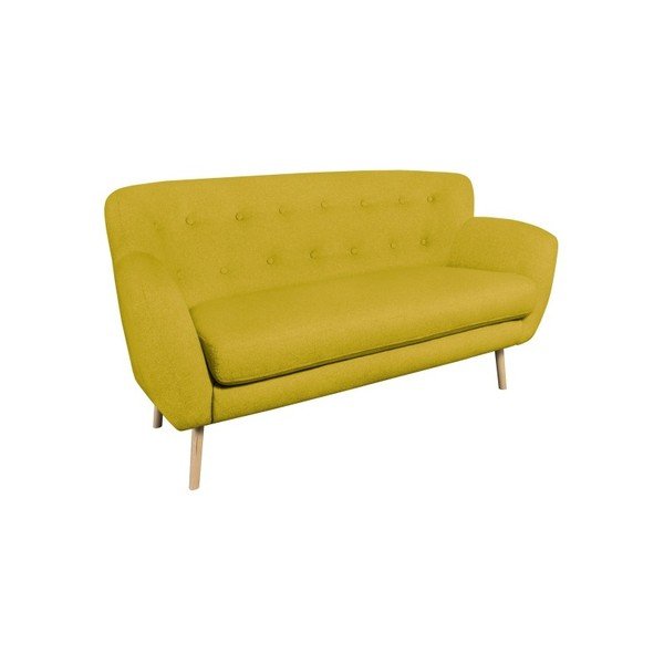 Canapea cu 2 locuri Kooko Home Pop, galben -image-1