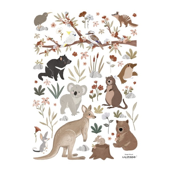 Folie cu stickere 30x42 cm Australian Animals – Lilipinso