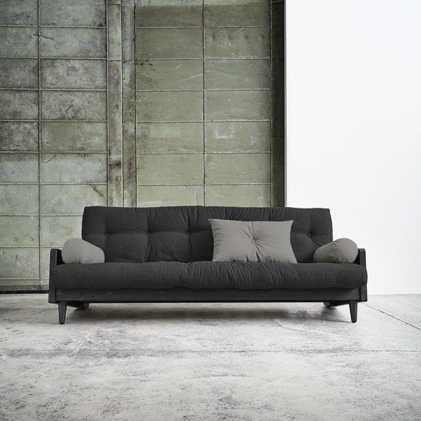 Canapea extensibilă Karup Indie Black/Dark Grey/Granite Grey-image-1
