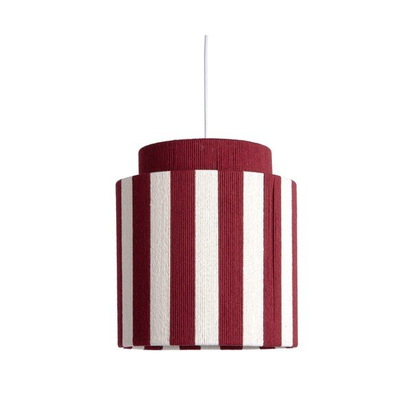 Lustră roșie/albă cu tapițerie din frânghie ø 30 cm Vienna Stripes – Leitmotiv