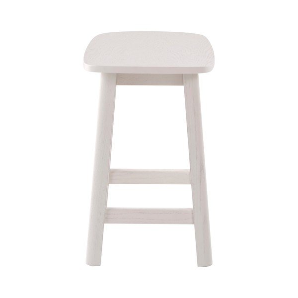 Scaun tip taburet alb din lemn de frasin Selene – Jotex-image-3