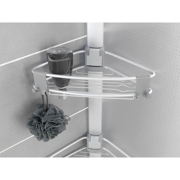 Raft pentru baie argintiu mat telescopic din aluminiu Purio – Wenko-image-2