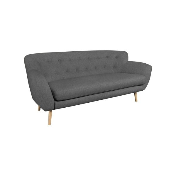 Canapea cu 3 locuri Kooko Home Pop, gri închis -image-2