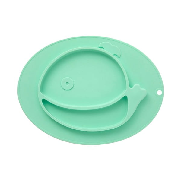 Farfurie din silicon pentru copii Premier Housewares Whale, verde