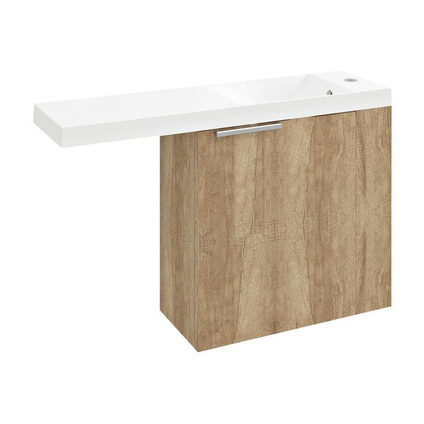 Dulap fără chiuvetă în culoare naturală suspendat cu aspect de lemn de stejar 50x50 cm Latus Vi – Sapho