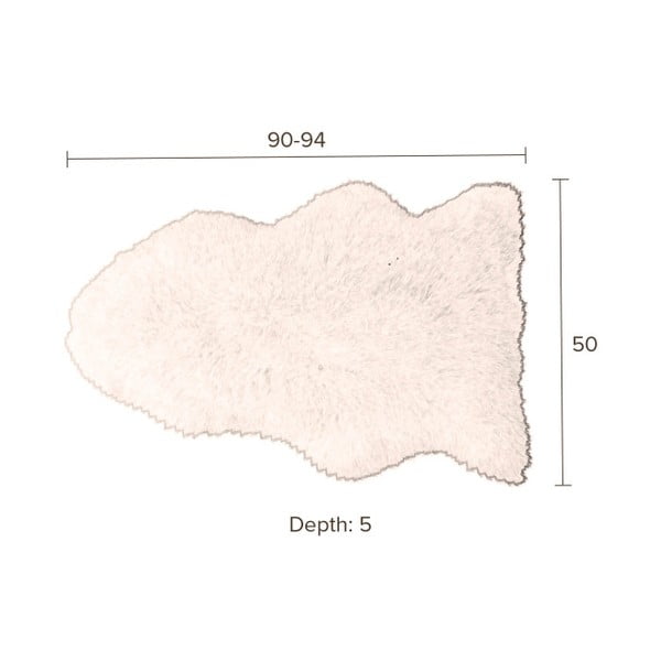 Blană de oaie Dutchbone Shaun, alb-image-2