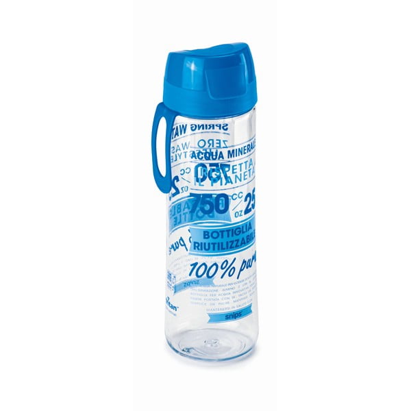 Sticlă de apă Snips, 0,75 l, alb-albastru-image-3