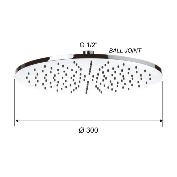 Cap de duș auriu din alamă ø 30 cm – Sapho-image-1