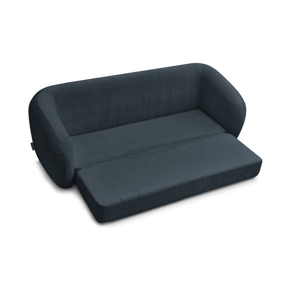 Canapea albastru-închis extensibilă cu tapițerie din chenille 228 cm Neyo – Bobochic Paris-image-4