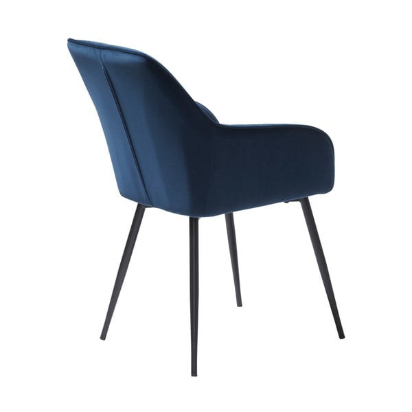 Set de scaune de sufragerie albastru închis cu cotiere 2 buc. tapițat Nolan Stripe – Unique Furniture-image-2