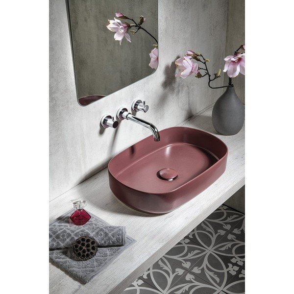 Chiuvetă din ceramică Sapho Infinity Oval, 55 x 36 cm, roșu-image-2