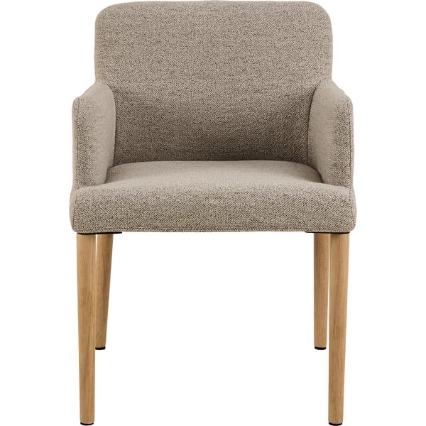 Scaun de sufragerie bej cu cotiere tapițat Zoe – Actona-image-3