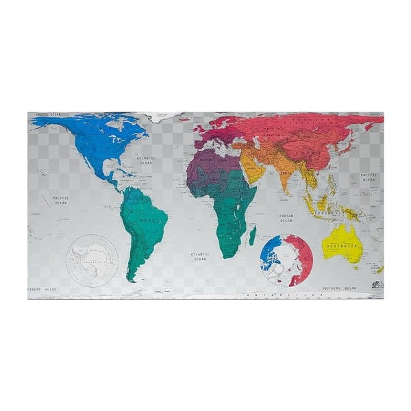 Harta lumii în husă transparentă Future World Map, 101 x 58 cm