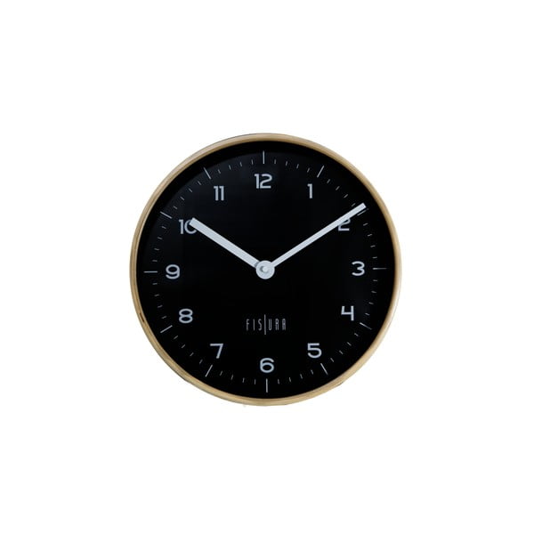 Ceas de perete Fisura Reloj Pared Woody Negro, ⌀ 30 cm