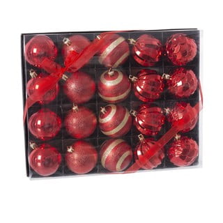 Globuri roșii de Crăciun în set de 20 bucăți Casa Selección