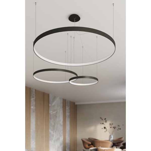 Lustră neagră LED din aluminiu ø 78 cm RIO – Thoro-image-2