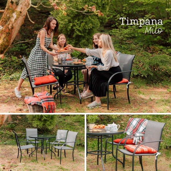 Set mobilier din metal pentru grădină Timpana Milo-image-1