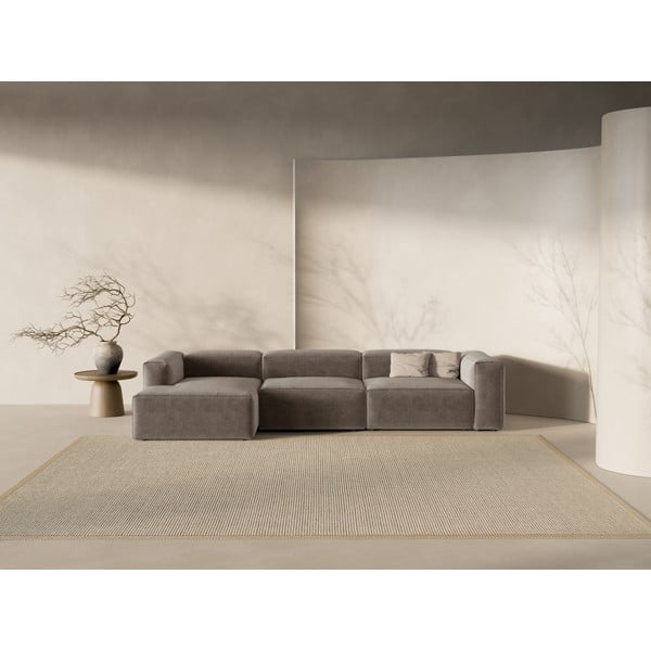 Colțar maro (cu colț pe partea stângă/cu șezlong) Bergamo – Cosmopolitan Design-image-1