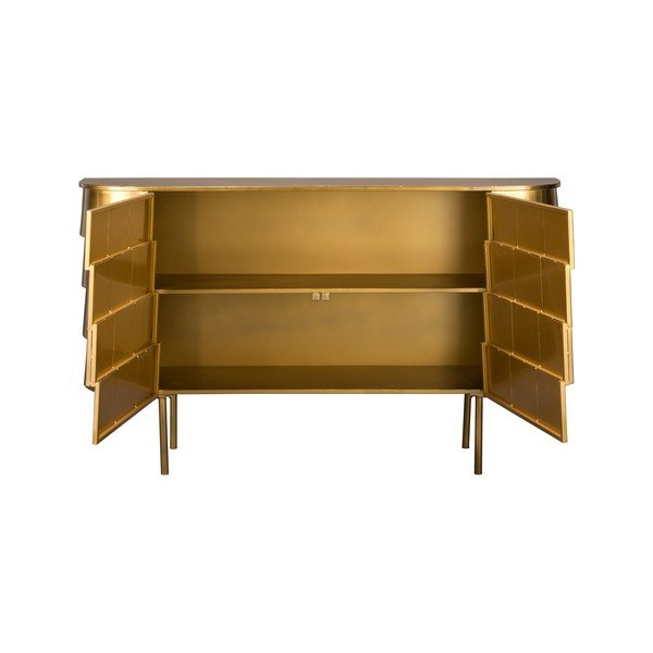 Comodă aurie din metal 117x70x26 cm Hanna – Dutchbone-image-3