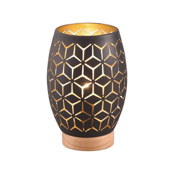 Veioză neagră (înălțime 21 cm) Bidar – Trio-image-1