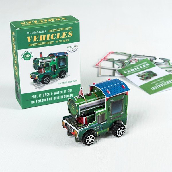 Puzzle cu locomotivă autopropulsoare din carton Rex London-image-3