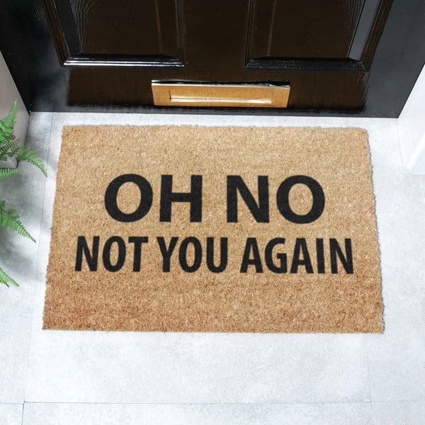 Covoraș de intrare din fibre de nucă de cocos 40x60 cm Not You Again – Artsy Doormats-image-2